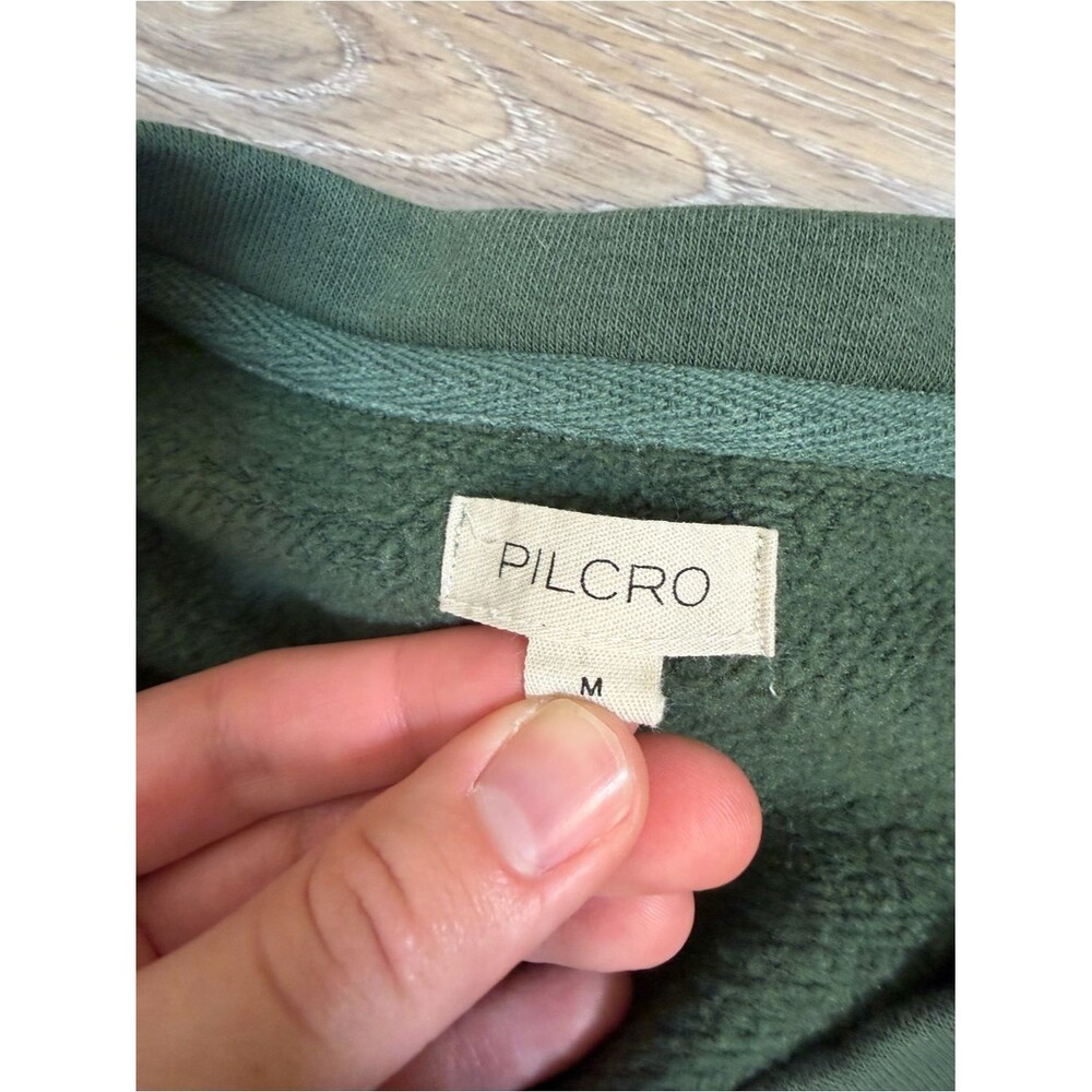 Pilcro Relaxed Crewneck Sweater in Forest Green Sz M - Picture 5 of 6